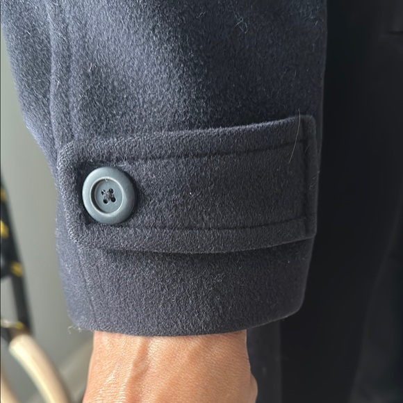 Woman’s navy overcoat - Picture 2 of 9